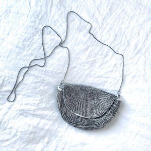 Anthropologie Silver bag